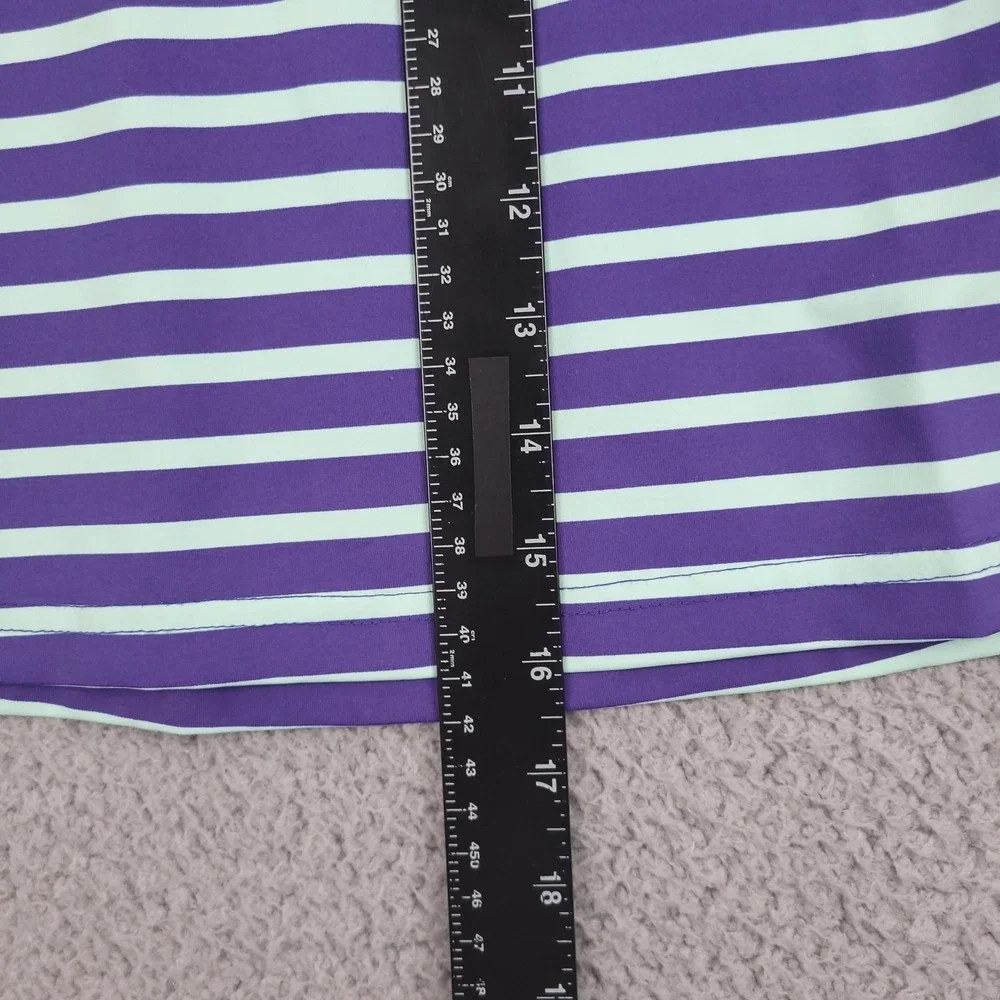 ELLIE KAI Skirt Womens Size 4 Mini Foldover Purple and Mint Stripe Activewear